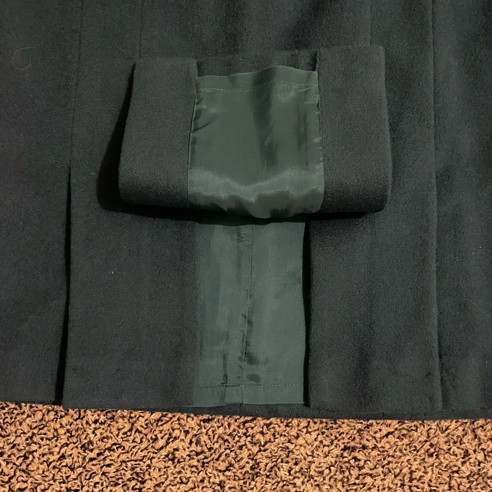 LOFT Teal Wool Pleated Pencil Skirt - Picture 3 of 4